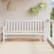 vidaXL Bänkdyna för trädgården gräddvit 200x50x4 cm oxfordtyg