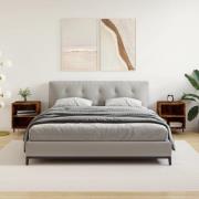 vidaXL Sängbord 2 st rökfärgad ek 40x30x50 cm konstruerat trä