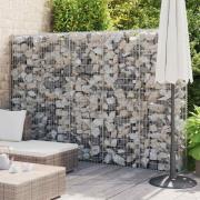 vidaXL Gabionmur galvaniserat stål 300x30x200 cm