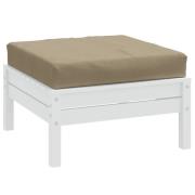 vidaXL Palldyna melerad taupe 60x60x9,5 cm tyg