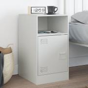vidaXL Sängskåp vit 34,5x39x62 cm stål