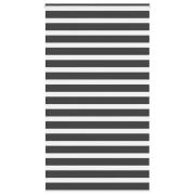 vidaXL Rullgardin zebra svart 130x200 cm tyg bredd 125,9 cm polyester