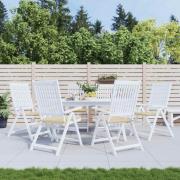 vidaXL Stolsdynor 6 st beige 40x40x4 cm oxfordtyg