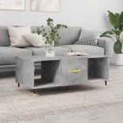 vidaXL Soffbord betonggrå 102x50x40 cm konstruerat trä