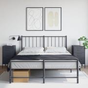 vidaXL Sängbord 2 st antracit 36x39x68 cm stål