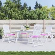 vidaXL Stolsdynor 2 st rosa 40x40x4 cm tyg