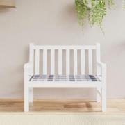 vidaXL Bänkdyna för trädgården grårutig 120x50x4 cm tyg