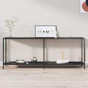 vidaXL Konsolbord svart 200x35x75,5 cm härdat glas