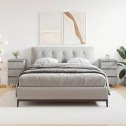 vidaXL Sängbord 2 st betonggrå 40x35x69 cm konstruerat trä