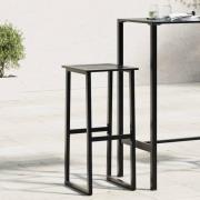 vidaXL Barstolar 2 st svart 38x38x80 cm pulverlackerat stål