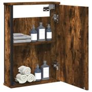 vidaXL Spegelskåp för badrum rökig ek 42x12x60 cm konstruerat trä