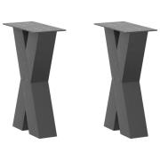 vidaXL Soffbordsben X-formade 2 st antracit 28x(42-43) cm stål
