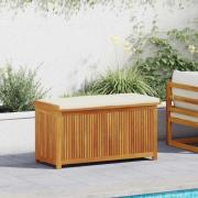 vidaXL Kuddlåda utomhus 113x50x60,5 cm massivt trä akacia