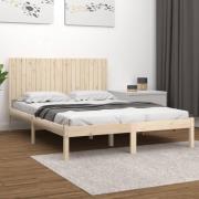 vidaXL Sängram utan madrass 200x200 cm massiv furu