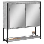 vidaXL Spegelskåp för badrum Grå Sonoma 60x16x60 cm konstruerat trä