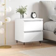 vidaXL Sängbord vit 40x35x50 cm konstruerat trä