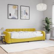 vidaXL Dagbädd med madrass gul 80x200 cm sammet