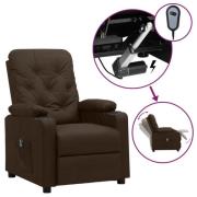 vidaXL Elektronisk reclinerfåtölj brun konstläder