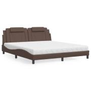 vidaXL Bed "Viana" with Mattress Brown 180x200 cm Faux Leather