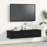 vidaXL Väggskåp svart ek 88x26x18,5 cm konstruerat trä