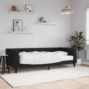 vidaXL Dagbädd med madrass svart 90x190 cm sammet