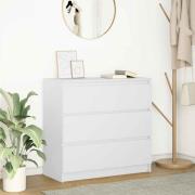 vidaXL Skänk vit 80x35x76 cm konstruerat trä