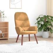 vidaXL Vilstol brun sammet