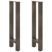 vidaXL Soffbordsben naturstål 2 st 28x(72-73) cm stål
