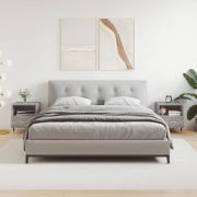 vidaXL Sängbord 2 st grå sonoma 40x35x47,5 cm konstruerat trä