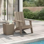 vidaXL Däckstol för trädgården ljusbrun 75x88,5x89,5cm polypropylen