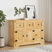 vidaXL Skänk Corona brun 112x44x78 cm massiv mexikansk furu