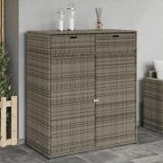 vidaXL Trädgårdsskåp grå 105x55x113 cm konstrotting