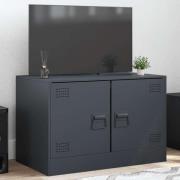 vidaXL TV-skåp antracit 67x39x44 cm stål