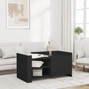 vidaXL Soffbord svart 100x50x50 cm konstruerat trä