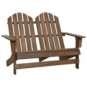 vidaXL Adirondackstol 2-sits massivt granträ brun