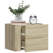 vidaXL Väggmonterat sängbord sonoma-ek 45x30x35 cm