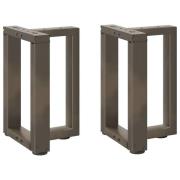 vidaXL Soffbordsben T-formade 2 st svarta 38x25x(42-43) cm stål