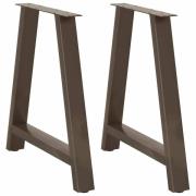vidaXL Matbordsben A-formade 2 st 70x(72-73) cm stål