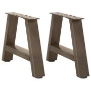 vidaXL Soffbordsben A-formade 2 st 40x(30-31) cm stål