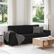 vidaXL 3-sitssoffa svart 180 cm tyg