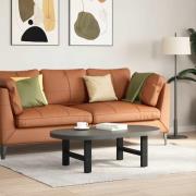 vidaXL Soffbordsben svart 2 st 50x(30-31) cm stål