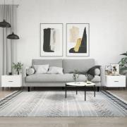vidaXL Soffbord 2 st vit 50x50x40 cm konstruerat trä