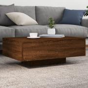 vidaXL Soffbord med LED brun ek 85x55x31 cm