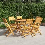 vidaXL Hopfällbara trädgårdsstolar 6 st 47x61x90 cm massiv teak