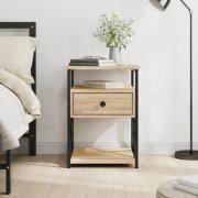vidaXL Sängbord sonoma-ek 40x42x55 cm konstruerat trä