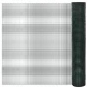 vidaXL Hönsnät galvaniserat stål 1x25 m grön