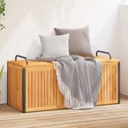 vidaXL Dynbox för trädgården 110x45x42/53 cm massiv akacia och stål