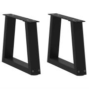 vidaXL Soffbordsben V-formade 2 st svarta 30x(30-31,3) cm stål