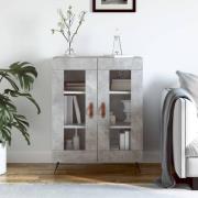 vidaXL Skänk betonggrå 69,5x34x90 cm konstruerat trä