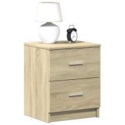 vidaXL Sängbord 2 st med 2 lådor sonoma-ek 40x36x50 cm